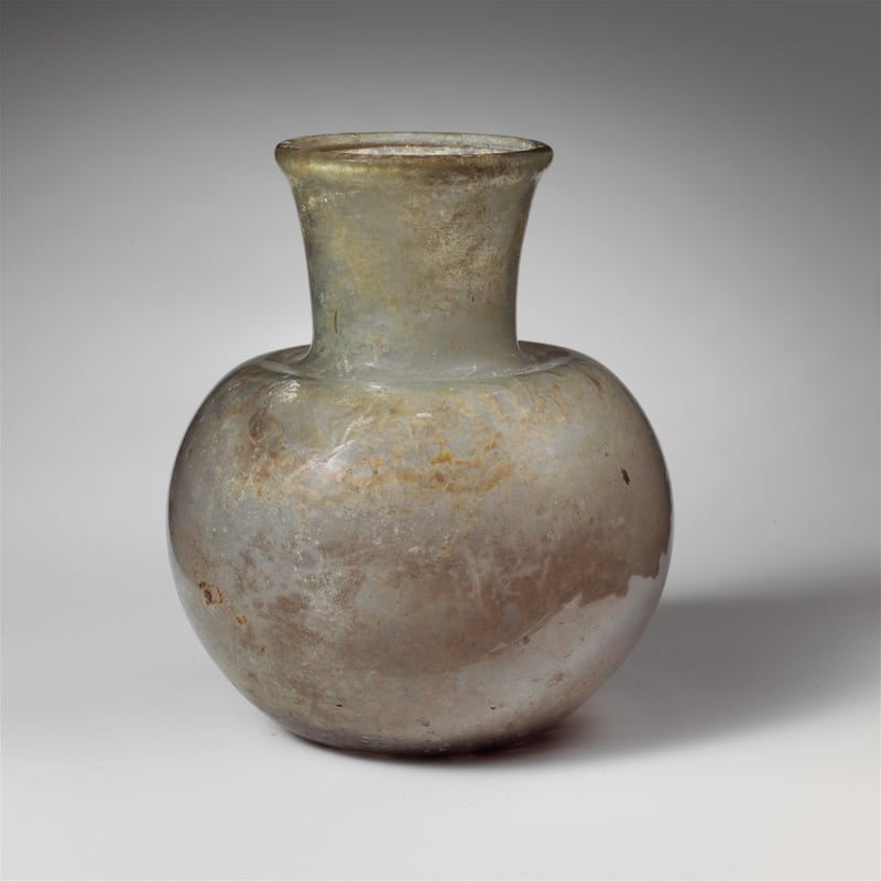 Glass flask by Unknown, 299. Courtesy of the Metropolitan Museum.