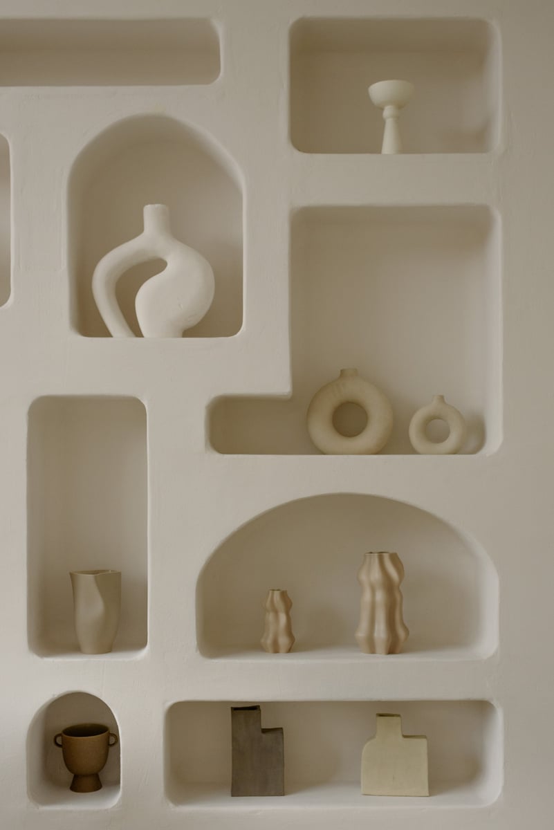 Pottery on a Wall Shelf 